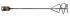 Насадка - миксер оцинкованная 600х100 мм SDS+ Вихрь